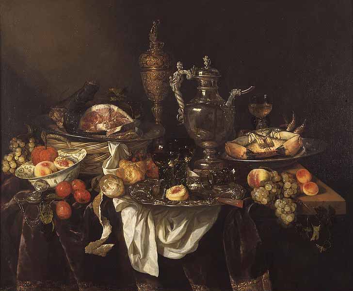 Abraham van Beijeren Banquet still life.